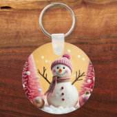 Pastel Christmas, Aluminum Keychain Schlüsselanhänger (Rückseite)