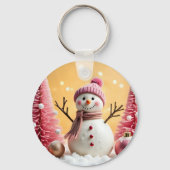 Pastel Christmas, Aluminum Keychain Schlüsselanhänger (Rückseite)