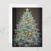 Pastel Christmas Feiertagspostkarte (Vorne/Hinten)