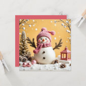 Pastel Christmas - Flat Greeting Card  Karte (Vorderseite/Rückseite Beispiel)