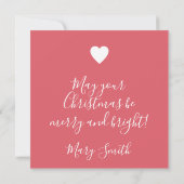 Pastel Christmas - Flat Greeting Card  Karte (Rückseite)