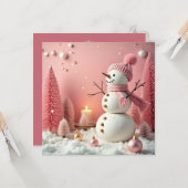 Pastel Christmas - Flat Greeting Card Karte (Vorderseite/Rückseite Beispiel)