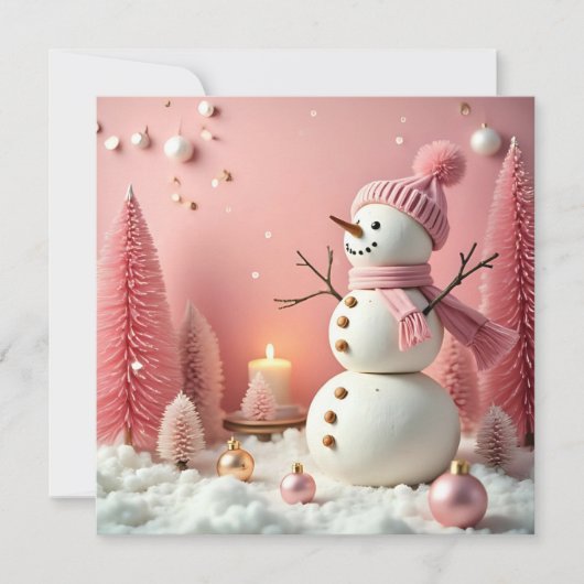 Pastel Christmas - Flat Greeting Card Karte (Vorderseite)