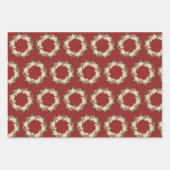 Pastel Christmas Florals Geschenkpapier Set (Vorderseite)