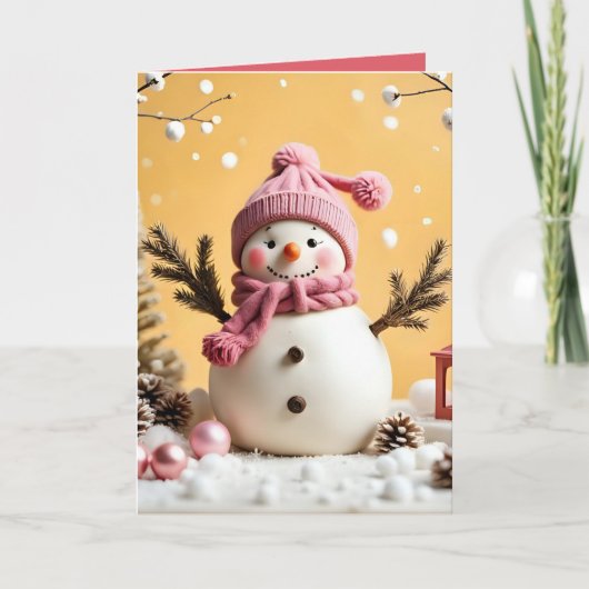 Pastel Christmas - Folded Greeting Card  Karte (Vorderseite)