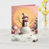 Pastel Christmas - Folded Greeting Card Karte (Gelbe Blume)