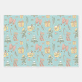 Pastel Christmas Geschenk Wrap Geschenkpapier Set (Vorderseite)