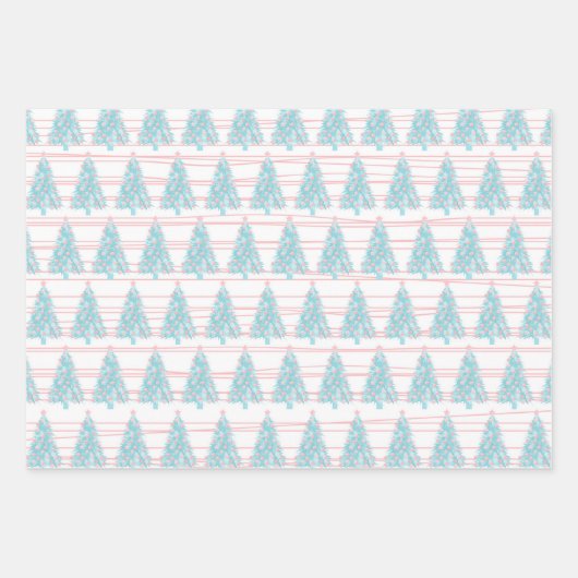 Pastel Christmas Geschenkpapier Set (Vorderseite 3)
