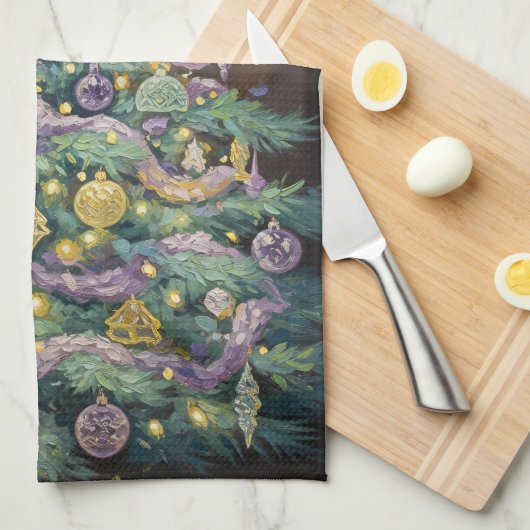 Pastel Christmas Geschirrtuch (Viertel Falte)