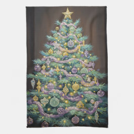 Pastel Christmas Geschirrtuch