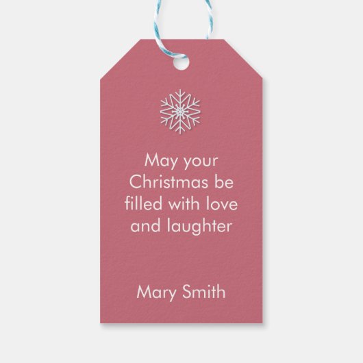 Pastel Christmas - Gift Tag Geschenkanhänger (Rückseite)