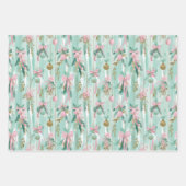 Pastel Christmas Gift Wrap Set Geschenkpapier Set (Vorderseite)