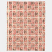 Pastel Christmas Groovy Retro Smile Emoticon Gift Fleecedecke (Vorderseite)