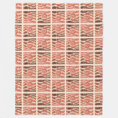 Pastel Christmas Groovy Retro Smile Emoticon Gift Fleecedecke (Vorderseite)