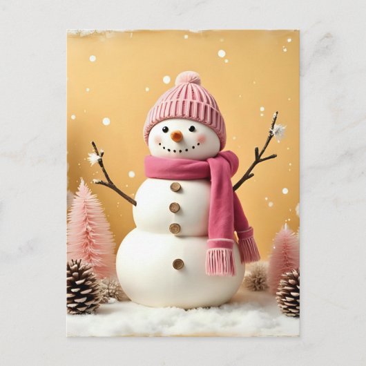 Pastel Christmas - Holiday Postcard Feiertagspostkarte (Vorderseite)