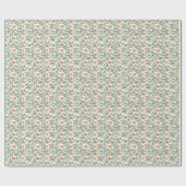 Pastel Christmas Holly & Winter Foliage Pattern Geschenkpapier (Flach)