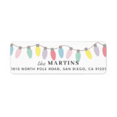 Pastel Christmas Lights Rücksendeadresse (Vorne)