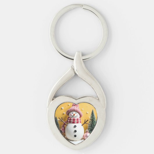 Pastel Christmas - Metal Keychain Schlüsselanhänger (Vorderseite)