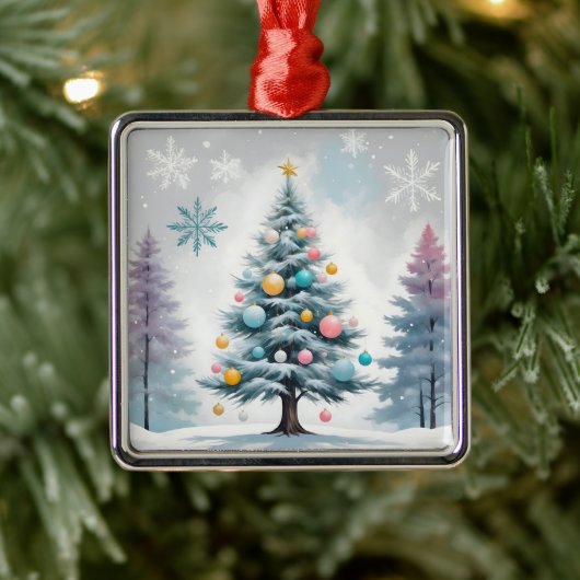Pastel Christmas mit Blue Lilac Trees - Ornamente (Baum)