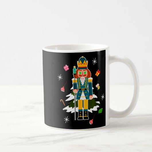 Pastel Christmas Nutcracker In Snow Christmas Kaffeetasse (Rechts)