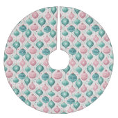 Pastel Christmas Ornaments Polyester Weihnachtsbaumdecke (Vorderseite)