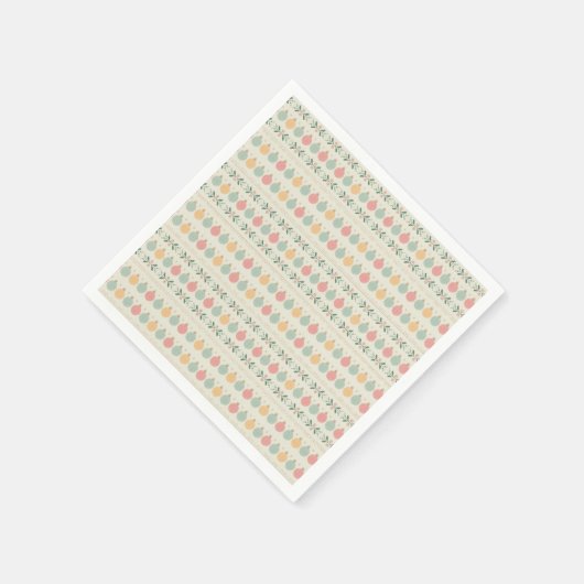 Pastel Christmas Ornaments Serviette (Ecke)