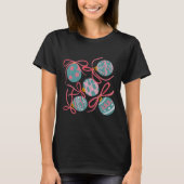 Pastel Christmas Ornaments T-Shirt (Vorderseite)