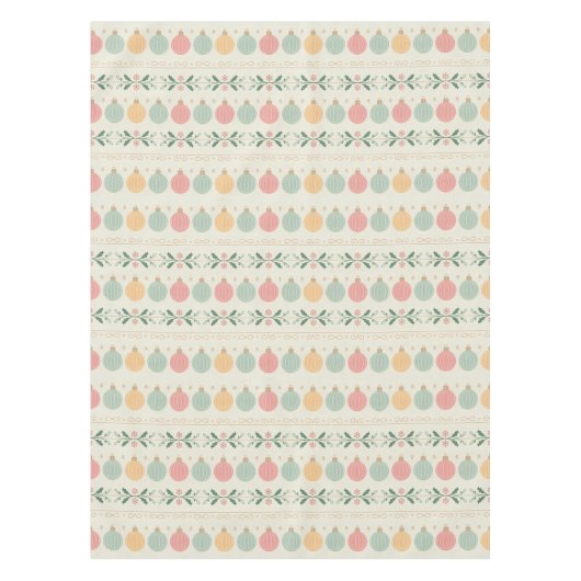 Pastel Christmas Ornaments Tischdecke (Vorderseite)