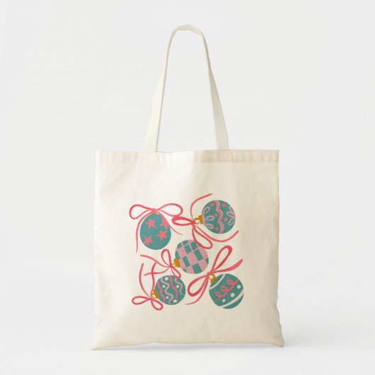 Pastel Christmas Ornaments Tote Bag Tragetasche (Vorne)