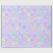 Pastel Christmas Pattern Geschenkpapier (Flach)