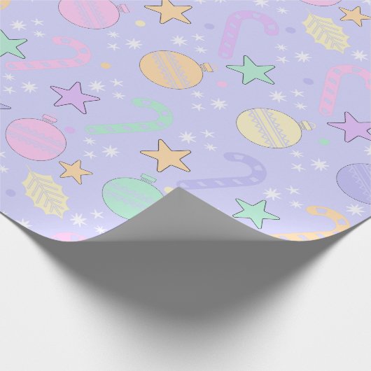 Pastel Christmas Pattern Geschenkpapier (Ecke)