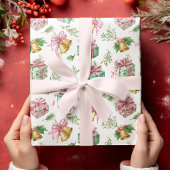 Pastel Christmas Pattern Wrapping Paper Geschenkpapier
