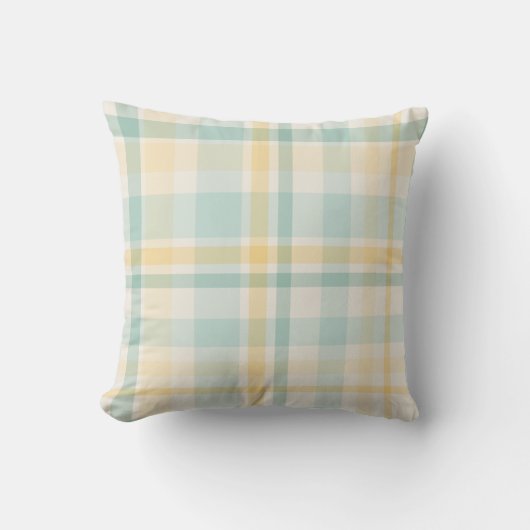 Pastel Christmas Plaid three Kissen (Vorderseite)