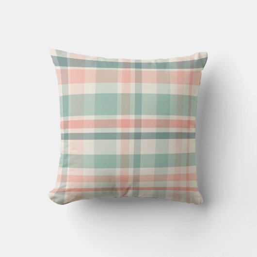 Pastel Christmas Plaid two Kissen (Vorderseite)