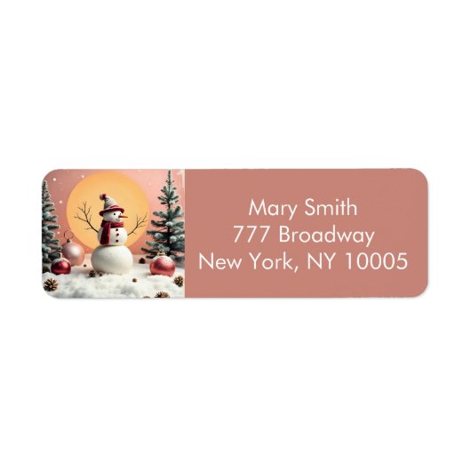 Pastel Christmas - Return Address Label  (Vorne)