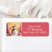 Pastel Christmas - Return Address Label (Insitu)