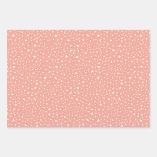 Pastel Christmas Snowmen Stars Plaid Geschenkpapier Set (Vorderseite 3)