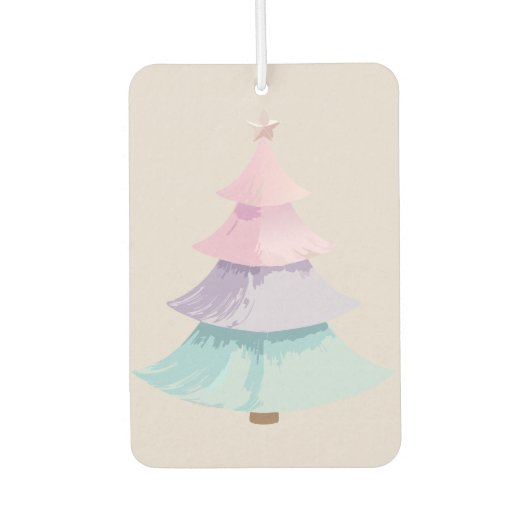 Pastel Christmas Tree Autolufterfrischer (Vorderseite)