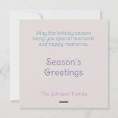 Pastel Christmas Tree Feiertagskarte (Rückseite)