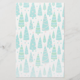 Pastel Christmas Tree Forest Briefpapier