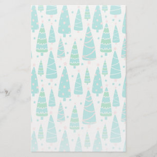 Pastel Christmas Tree Forest Briefpapier