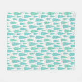 Pastel Christmas Tree Forest Fleecedecke (Vorderseite (Horizontal))
