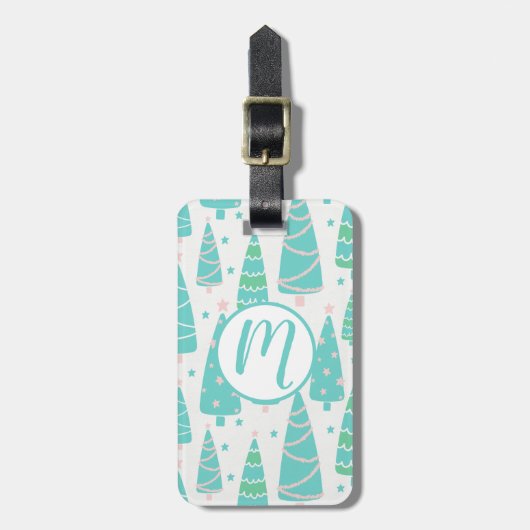 Pastel Christmas Tree Forest Gepäckanhänger (Vorderseite vertikal)