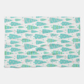 Pastel Christmas Tree Forest Geschirrtuch (Horizontal)