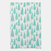 Pastel Christmas Tree Forest Geschirrtuch (Vertikal)
