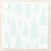 Pastel Christmas Tree Forest Glasuntersetzer (Rückseite)