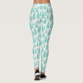 Pastel Christmas Tree Forest Leggings (Rückseite)