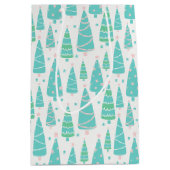 Pastel Christmas Tree Forest Mittlere Geschenktüte (Vorderseite)