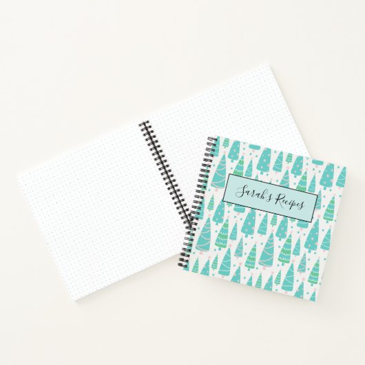 Pastel Christmas Tree Forest Notizblock (Innenseite)