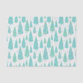 Pastel Christmas Tree Forest Seidenpapier (Vorderseite)